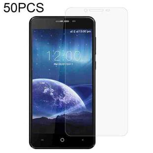 50 PCS 0.26mm 9H 2.5D Tempered Glass Film For Leagoo Power 2