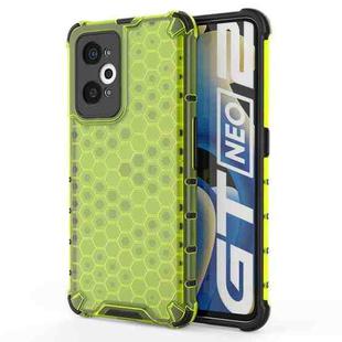 For OPPO Realme GT Neo2 5G Shockproof Honeycomb PC + TPU Phone Case(Green)