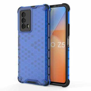 For vivo iQOO Z5 Shockproof Honeycomb PC + TPU Phone Case(Blue)