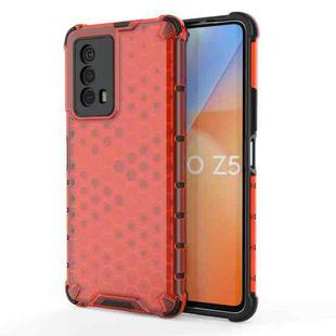 For vivo iQOO Z5 Shockproof Honeycomb PC + TPU Phone Case(Red)