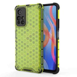 For Xiaomi Redmi Note 11 5G Shockproof Honeycomb PC + TPU Phone Case(Green)