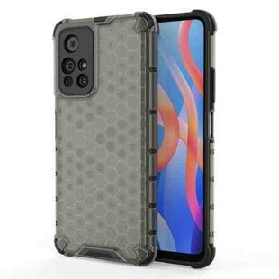 For Xiaomi Redmi Note 11 5G Shockproof Honeycomb PC + TPU Phone Case(Black)