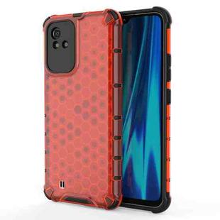 For OPPO Realme Narzo 50i Shockproof Honeycomb PC + TPU Phone Case(Red)