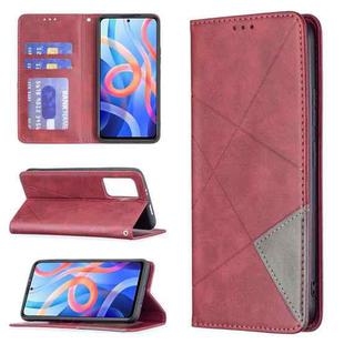 For Xiaomi Redmi Note 11 5G Prismatic Invisible Magnetic Leather Phone Case(Red)