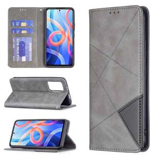 For Xiaomi Redmi Note 11 5G Prismatic Invisible Magnetic Leather Phone Case(Grey)