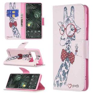 For Google Pixel 6 Pro Colored Drawing Pattern Horizontal Flip Phone Leather Case with Holder & Card Slots & Wallet(Deer)