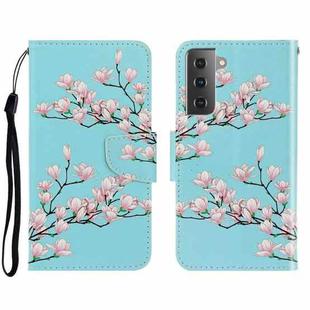For Samsung Galaxy S22 5G 3D Colored Drawing Horizontal Flip Leather Phone Case(Magnolia)