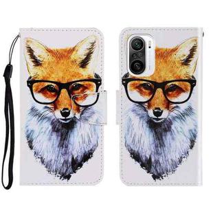 For Xiaomi Redmi K40 3D Colored Drawing Horizontal Flip Leather Phone Case(Fox)