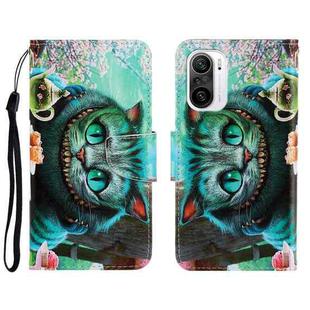 For Xiaomi Redmi K40 3D Colored Drawing Horizontal Flip Leather Phone Case(Green Eyes)