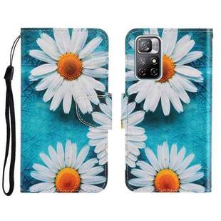 For Xiaomi Redmi Note 11 Global 3D Colored Drawing Horizontal Flip Leather Phone Case(Chrysanthemum)
