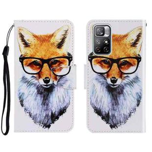 For Xiaomi Redmi Note 11 Global 3D Colored Drawing Horizontal Flip Leather Phone Case(Fox)