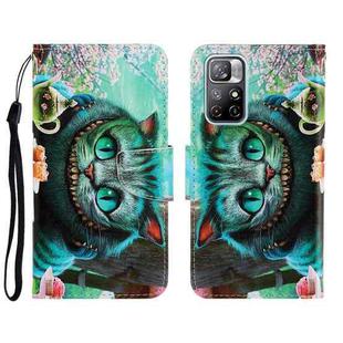 For Xiaomi Redmi Note 11 Global 3D Colored Drawing Horizontal Flip Leather Phone Case(Green Eyes)