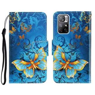 For Xiaomi Redmi Note 11 Global 3D Colored Drawing Horizontal Flip Leather Phone Case(Jade Butterfly)