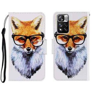 For Xiaomi Redmi Note 11 Pro 3D Colored Drawing Horizontal Flip Leather Phone Case(Fox)