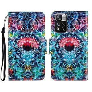 For Xiaomi Redmi Note 11 Pro 3D Colored Drawing Horizontal Flip Leather Phone Case(Mandala)