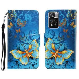 For Xiaomi Redmi Note 11 Pro 3D Colored Drawing Horizontal Flip Leather Phone Case(Jade Butterfly)