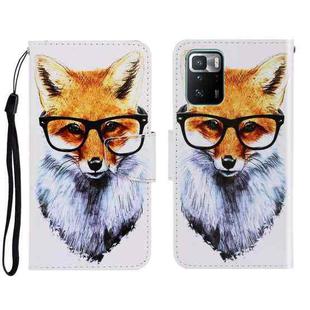 For Xiaomi Redmi Note 10 Pro 5G 3D Colored Drawing Horizontal Flip Leather Phone Case(Fox)