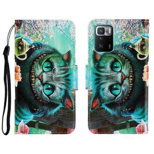 For Xiaomi Redmi Note 10 Pro 5G 3D Colored Drawing Horizontal Flip Leather Phone Case(Green Eyes)