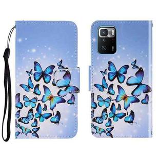 For Xiaomi Redmi Note 10 Pro 5G 3D Colored Drawing Horizontal Flip Leather Phone Case(Multiple Butterflies)