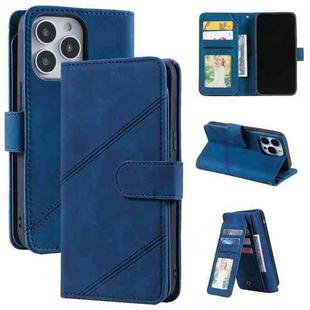 For iPhone 13 Pro Skin Feel Horizontal Flip Leather Phone Case (Blue)