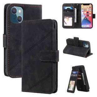 For iPhone 13 mini Skin Feel Horizontal Flip Leather Phone Case (Black)