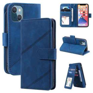 For iPhone 13 mini Skin Feel Horizontal Flip Leather Phone Case (Blue)