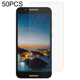 50 PCS 0.26mm 9H 2.5D Tempered Glass Film For Alcatel A7