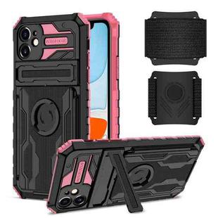 For iPhone 11 Kickstand Detachable Armband Phone Case (Pink)