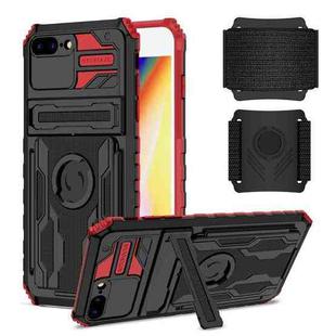 Kickstand Detachable Armband Phone Case For iPhone 7 Plus / 8 Plus(Red)