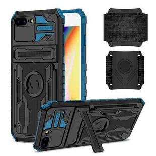 Kickstand Detachable Armband Phone Case For iPhone 7 Plus / 8 Plus(Blue)