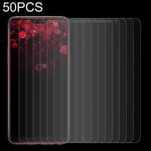 50 PCS 0.26mm 9H 2.5D Tempered Glass Film For OPPO F7