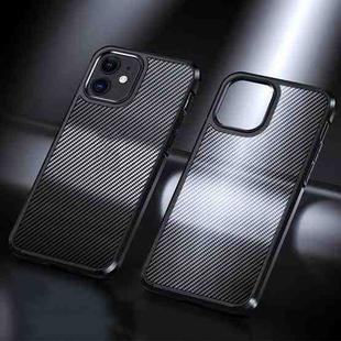 Ice Crystal Carbon Fiber Phone Case For iPhone 12 mini(Black)