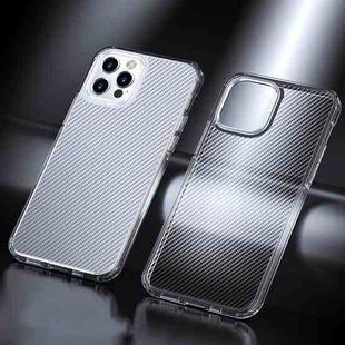 Ice Crystal Carbon Fiber Phone Case For iPhone 12 / 12 Pro(Transparent)