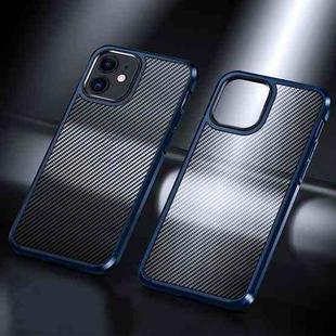 For iPhone 11 Ice Crystal Carbon Fiber Phone Case (Blue)