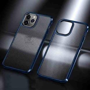 Ice Crystal Carbon Fiber Phone Case For iPhone 11 Pro(Blue)