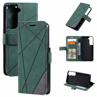 For Samsung Galaxy S22 5G Skin Feel Splicing Horizontal Flip Leather Phone Case(Green)