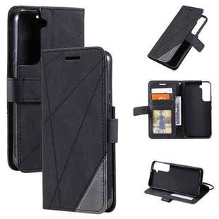 For Samsung Galaxy S22+ 5G Skin Feel Splicing Horizontal Flip Leather Phone Case(Black)
