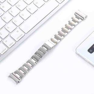 For Samsung Galaxy Watch4 40mm / 44mm Three-bead Small Waist Steel Strap Watch Band(Silver)