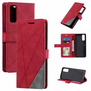 For vivo Y72 5G / Y52 5G / iQOO Z3 Skin Feel Splicing Horizontal Flip Leather Phone Case(Red)