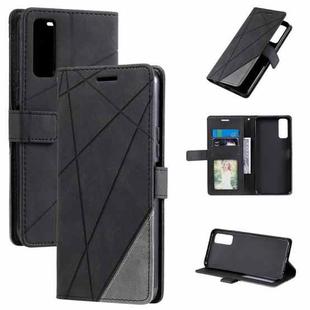 For vivo Y72 5G / Y52 5G / iQOO Z3 Skin Feel Splicing Horizontal Flip Leather Phone Case(Black)