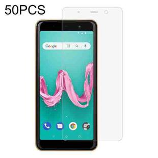 50 PCS 0.26mm 9H 2.5D Tempered Glass Film For Wiko Lenny5