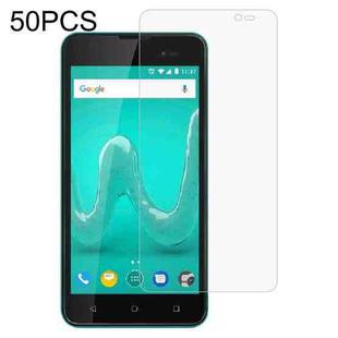 50 PCS 0.26mm 9H 2.5D Tempered Glass Film For Wiko Sunny2