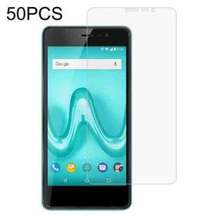50 PCS 0.26mm 9H 2.5D Tempered Glass Film For Wiko Tommy 2