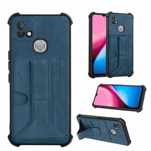 Dream Card Holder Leather Phone Case For Infinx Hot 10i(Blue)