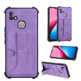 Dream Card Holder Leather Phone Case For Infinx Hot 10i(Purple)