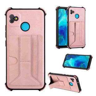 Dream Card Holder Leather Phone Case For Tecno Pop 5(Rose Gold)