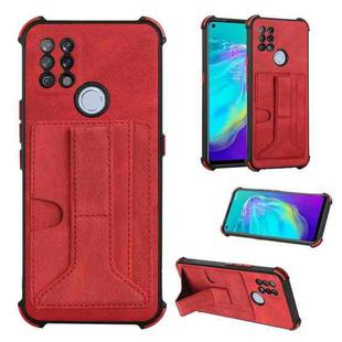 Dream Card Holder Leather Phone Case For Tecno Pova / LD7(Red)