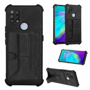 Dream Card Holder Leather Phone Case For Tecno Pova / LD7(Black)
