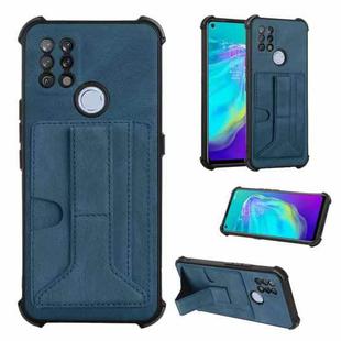 Dream Card Holder Leather Phone Case For Tecno Pova / LD7(Blue)