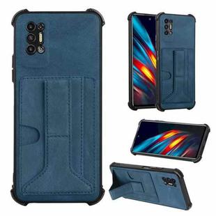 Dream Card Holder Leather Phone Case For Tecno Pova 2(Blue)